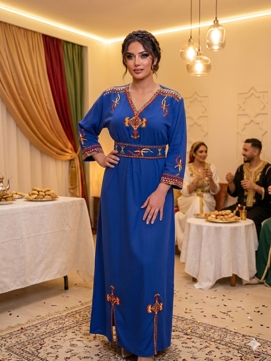 Robe Traditionnelle de Cérémonie Brodée "Liza"