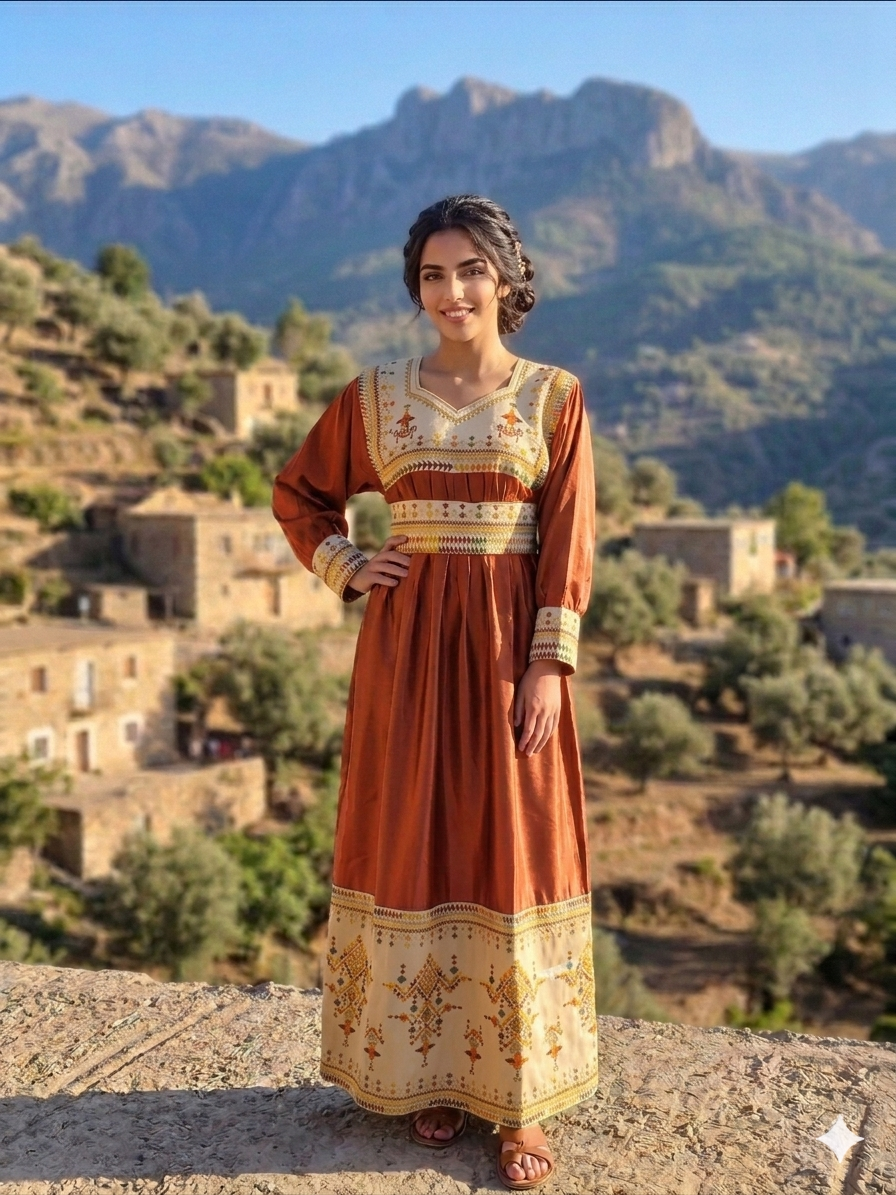 La Robe "Maya" Splendeur Berbère et Coupe Impériale