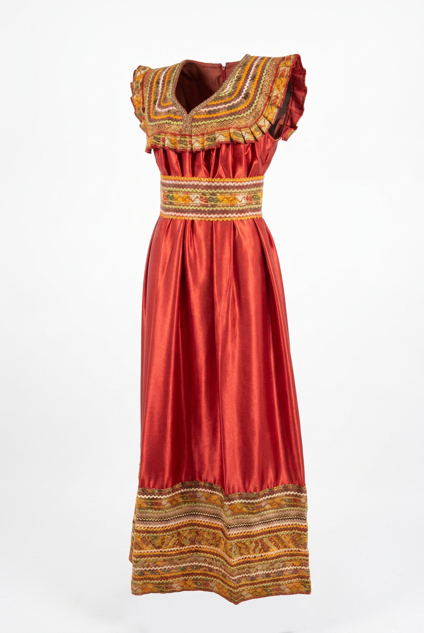 Robe Kabyle Moderne d’Exception "Numidia" – Rouge Impérial