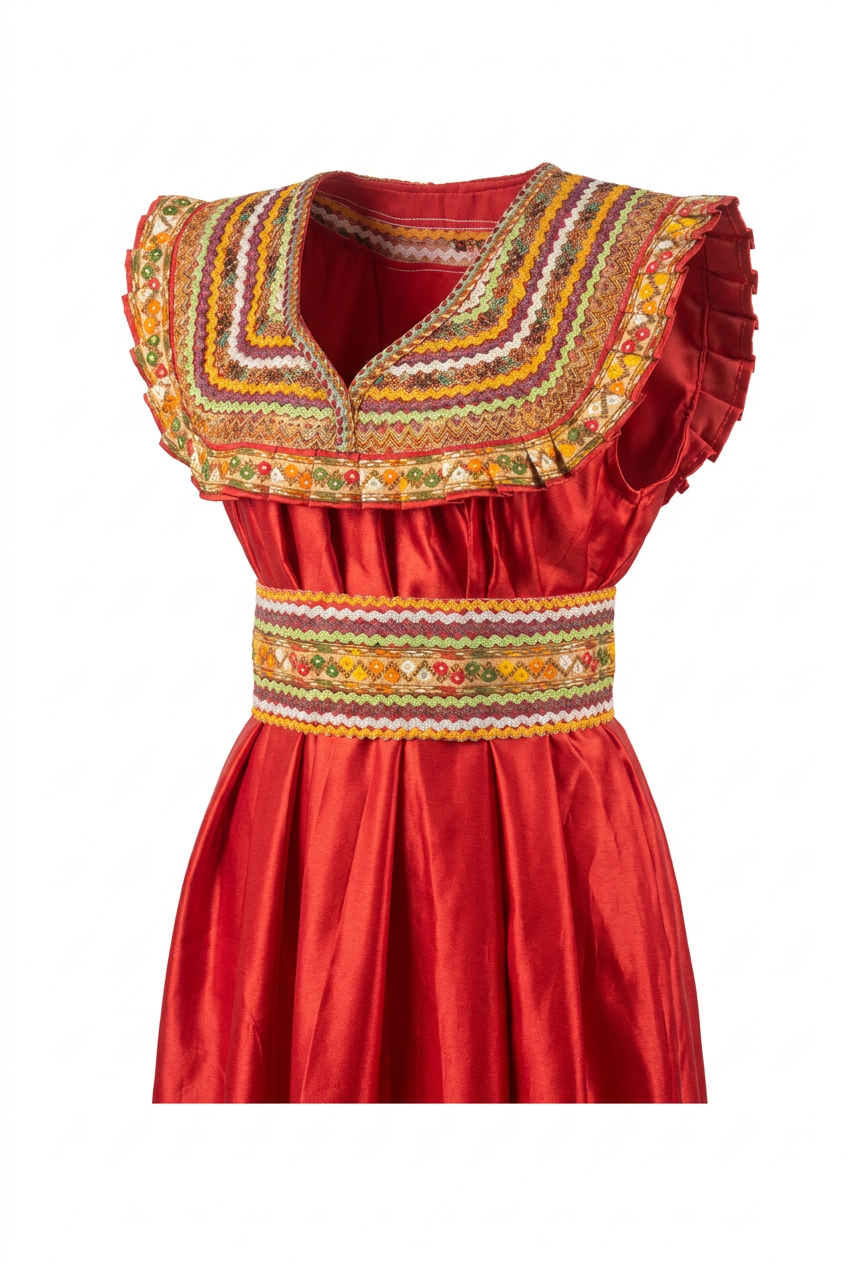 Robe Kabyle Moderne d’Exception "Numidia" – Rouge Impérial