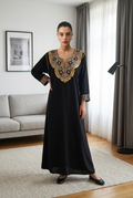 Robe moderne Kabyle aux Galons Colorés – "Silya"