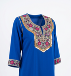 Robe moderne Kabyle aux Galons Colorés – "Silya"