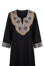 Robe moderne Kabyle aux Galons Colorés – "Silya"