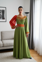 Robe Kabyle Moderne Asymétrique – "Ayur"