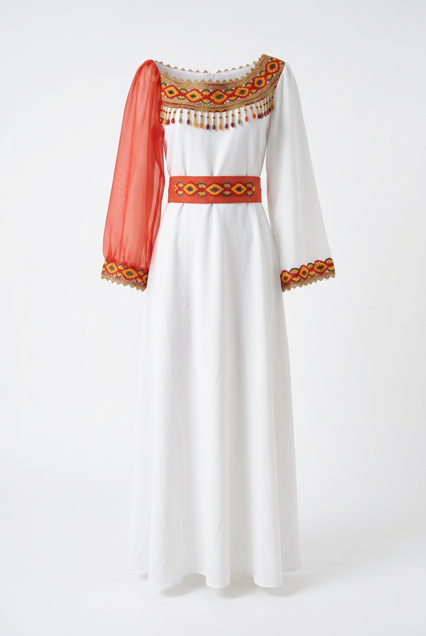 Robe Kabyle Moderne Asymétrique – "Ayur"