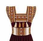 Robe Kabyle Broderie Traditionnelle & Voile Transparent "Amira"
