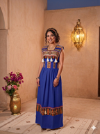 Robe Traditionnelle Kabyle aux Galons Colorés – "Louiza" sans manche