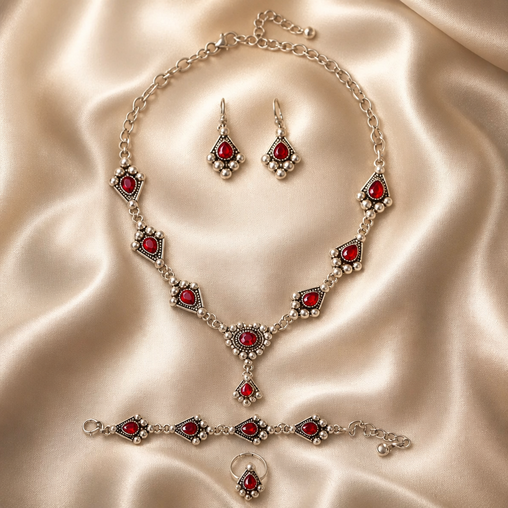 Superbe Collection de Parures de Bijoux Berbères en acier inoxydable