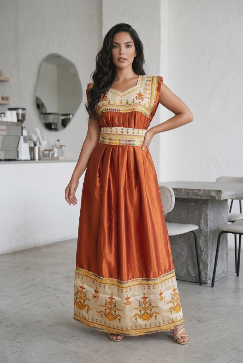 La Robe "Maya" Splendeur Berbère et Coupe Impériale